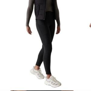 Athleta Black Delancey Moto Tight Leggings, size Small